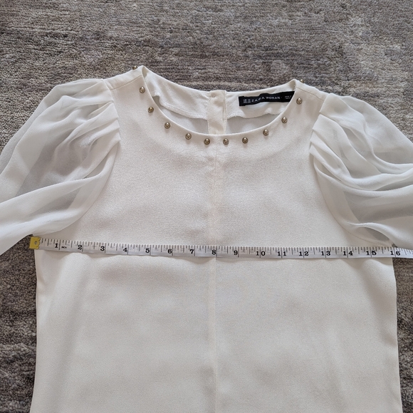 Zara Woman White Blouse - Picture 4 of 11